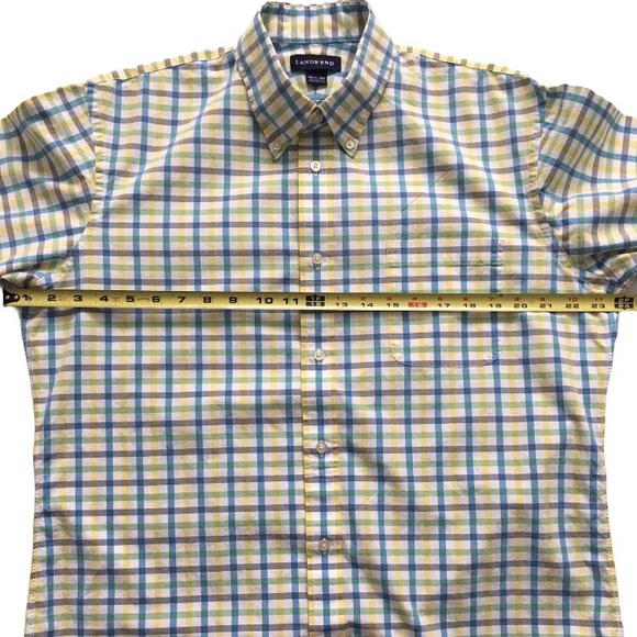 Lands’end Plaid Button Down Shirts 16 1/2 - 35 - Picture 8 of 8